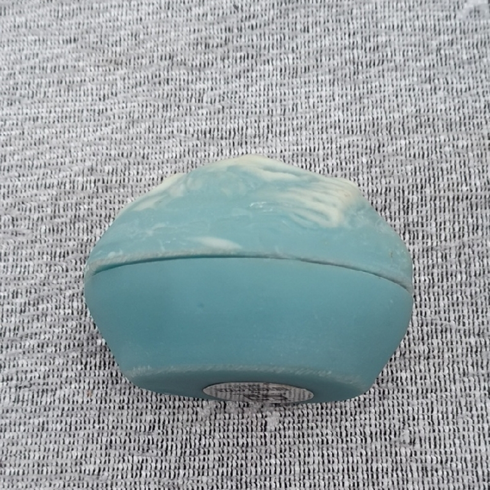 Unicorn Cameo Egg Shape Trinket Box Removal Lid Blue White - Picture 6 of 7